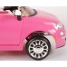 Fiat 500CC Elektroauto mit Fernbedienung rosa 12 Volt