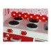 Lean Toys Spielküche aus Holz Kühlschrank Mikrowelle Spülbecken Ofen Schrank Spielzeug 2268