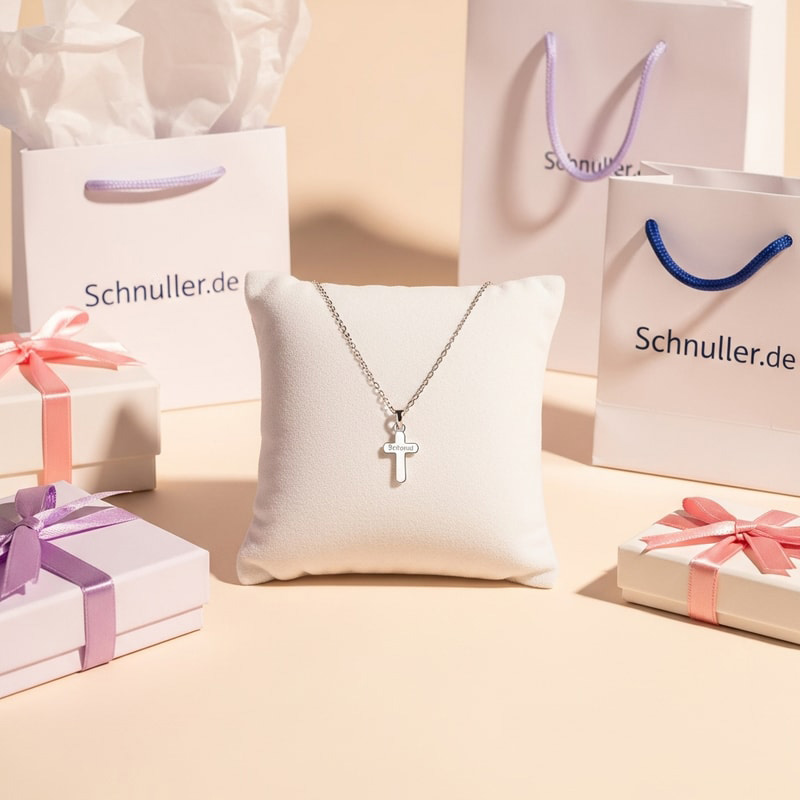 Personalisierte Taufkette Silber